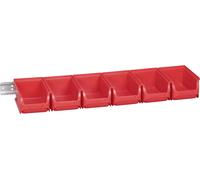 Allit Bac à bec ProfiPlus Taille 2 Rouge Lot de 6 avec rail