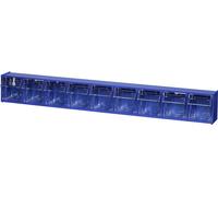 Allit 464450 Casier à tiroirs basculants VarioPlus ProFlip 9 pliable (l x H x P) 600 x 77 x 65 mm bleu, transparent 1 pc(s)
