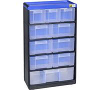 Allit 464640 Réservoir pour petites pièces VarioPlus Pro 53/21 (l x H x P) 300 x 525 x 135 mm noir, bleu 1 pc(s)