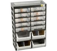 Allit Casier à vis plastique 10 tiroirs H 43,5 x L 30,3 x P 16,8 cm G