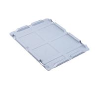 Allit Couvercle à charnière PP L600xl400mm gris pour caisses de transport gerbables AL Quantité:1