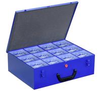 Allit Mallette métal EuroPlus Pro M44XH-12L - 12 compartiments - 440×370×135 mm - Bleu