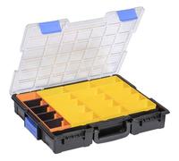allit Mallette pour petites pièces 454240 avec clips de connexion, boîtes amovibles et couvercle résistant aux chocs, EuroPlus Pro >K< 44/21, avec 21 compartiments, équipement de véhicule, mallette à