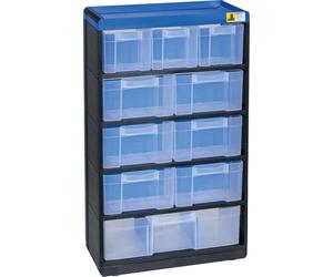Allit VarioPlus Kleinteilemagazin schwarz 30,0 x 13,5 x 52,5 cm