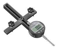 ALLmeter Comparateur numérique pour scie de table 0-25.4mm Précision 0.01mm, Rail en aluminium usiné CNC, Glissière passante Réglable Pour scie circulaire de table et fraiseuse - Noir