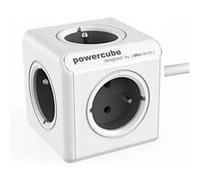 Allocacoc PowerCube Extended Gris FR, 5X prise et distributeur, 230V, blanc gris G
