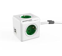Allocacoc PowerCube Extended Monitor - Unité de distribution d'alimentation - CA 100-250 V - entrée, alimentation d'entrée - Ports de sortie : 4 (alimentation) - 1,5m - gris (8910/DEEXMO)