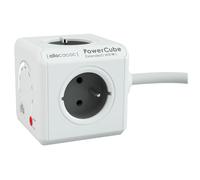 Allocacoc PowerCube Extended WiFi, unité de distribution d'alimentation Type E, 4 prises, 1.5m, blanc/gris POWERCUBE EXTENDED WIFI TYPE E (9720/FREXWF)