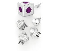 Allocacoc PowerCube ReWirable - Unité de distribution d'alimentation - CA 250 V - entrée, connecteur IEC d'entrée - 5 connecteurs de sortie - Allemagne - Orchid Purple (1801/DERW3P)