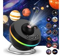 ALLOMN projecteur de galaxie 13 en 1 pour chambre à coucher, planétarium avec 13 disques de film et 6 effets de lumière RVB, ciel étoilé avec minuteur