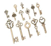 alloneslife Accessoire de gestion de clés en métal | Assortiment de breloques porte-clés en métal vintage, Design rétro aléatoire, accessoires décoratifs pour cadeaux,