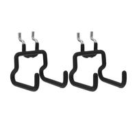 alloneslife Crochets à outils pour panneaux perforés, Square hook | Ensemble utilitaire carré en acier avec structure à deux broches, paquet de 2 organisateurs d ' accessoires de garage