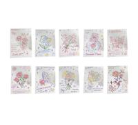 alloneslife Note de message papier pour carte de vœux, Mix | Présentoir de bouquets 3D avec façade décorative pour ajouter des vœux, paquet de 10