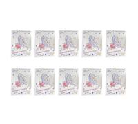 alloneslife Note de message papier pour carte de vœux, Purple1 | Présentoir de bouquets 3D avec façade décorative pour ajouter des vœux, paquet de 10