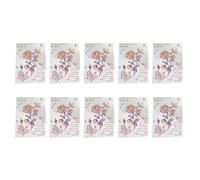 alloneslife Note de message papier pour carte de vœux, Red | Présentoir de bouquets 3D avec façade décorative pour ajouter des vœux, paquet de 10