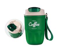 alloneslife Tasse à café tasse à boisson isolée en acier inoxydable avec couvercle à boire, sangle de transport et corps Compact pour tasse à boisson isolée pour les déplacements