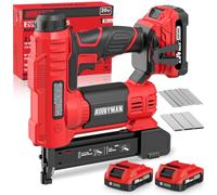 Alloyman Cloueuse et agrafeuse sans fil 20 V MAX, calibre 18, agrafeuse électrique 2 en 1