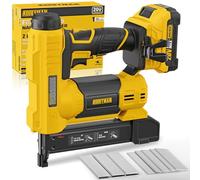 Alloyman MAX Agrafeuse Cloueuse electrique sans fil 20V, Cloueur électrique 2 en 1 18GA, avec 1000 clous et 500 agrafes inclus, pour bricolage et travaux du bois