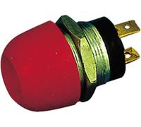 Allpa Interrupteur à pression (d'interruption) en laiton chromé, 20a, bouton-poussoir rouge (étanche)