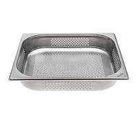 Allpax Récipient GN 2/3 en acier inoxydable - Hauteur 65 mm - avec perforations - Récipient Gastronormé résistant à la chaleur et aux aliments, pour l'égouttage ou comme insert de cuisson dans le