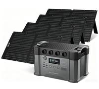 ALLPOWERS-Centrale électrique portable S2000, générateur solaire 2000W avec panneaux solaires pliables 100W inclus pour le camping en plein air S2000 with 3X100W