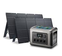 ALLPOWERS R1500 générateur solaire 1152Wh avec 2x panneaux pliables de 200W | IP66 étanche, batterie LiFeP04, 2 x Chargement rapide sans fil 15W, Énergie solaire MPPT pour camping, extérieur