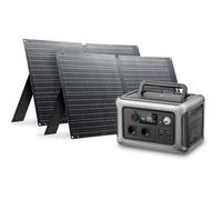 ALLPOWERS R600 générateur solaire 299Wh avec 2 panneaux solaire 100W | batterie LiFeP04, Chargement rapide sans fil 15W, fonction UPS, Entrée maximale de 400W, camping, extérieur, jardin