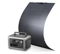 ALLPOWERS R600 Station électrique portable avec panneau solaire flexible | panneau solaire flexible 200W IP68 étanche, batterie LiFeP04, générateur solaire pour camping-car, jardin, toit