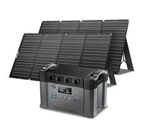 ALLPOWERS S2000Pro Station électrique portable 1451Wh avec 2 x panneaux solaire pliables de 200W, générateur solaire avec contrôleur MPPT, Chargement rapide, 4 prises CA 2400W,camping-car, balcon