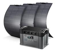 ALLPOWERS S2000Pro Station électrique portable 1451Wh avec panneau solaire | générateur solaire avec 3 x panneau solaire flexible 100W IP68 étanche, Chargement rapide, camping-car, balcon, jardin