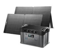ALLPOWERS S2000Pro Station électrique portable 2 panneaux solaires 100W | générateur solaire avec contrôleur MPPT, 1 heure pour charger à 80%, 4 prises CA 2400W,camping,jardin