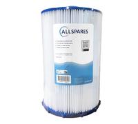 AllSpares Filtre Whirlpool, filtre de piscine, cartouche filtrante spa de rechange pour Weltico C2 | 62612 | 180 x 270 mm | Ouverture 50 mm