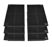 AllSpares Lot de 6 filtres à charbon actif pour hottes aspirantes AEG-Electrolux Zanussi EFF55 / 50232980008 / MCFE16 / 9029800621 et Franke 112.0016.758 (225 x 150 x 20 mm)