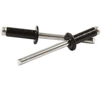 Allstar ALL18128 Lot de 250 Rivets à Petite tête avec mandrin en Aluminium Noir 6,35 mm à 9,5 mm