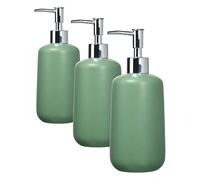 Allstar Distributeur de Savon Olinda - Vert - Accessoire de Salle de Bain - 0,5 l 70200400 8 x 20 x 7,7 cm (Lot de 3)