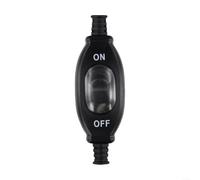 Allthingstore Interrupteur en ligne étanche IP65, 250 V 3 A, double bouton poussoir argenté pour lampe d'extérieur, interrupteur de câble en ligne résistant à la poussière