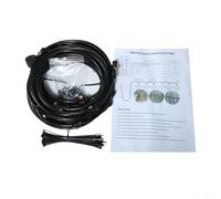 Allthingstore Système de refroidissement par brumisation pour jardin, 6 m/9 m, kit de pulvérisation d'eau avec buses en laiton, irrigation à brume fine pour plantes, terrasse, contrôle de la poussière