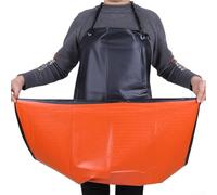 Allthingstore Tablier de soudage en cuir PVC imperméable résistant à l'huile pour soudeurs, cuisine, coupe, noir, 105 x 75 cm, Voir image, A