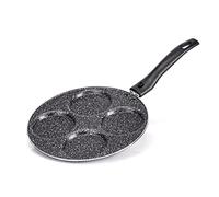 Alluflon Poêle Tradizione Italia avec 4 moules antiadhésifs effet pierre et revêtement anti-rayures, convient à la plupart des cuisines, passe au lave-vaisselle,true, diamètre 23 cm