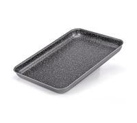 ALLUFLON Tradition Italia Plat à pâtisserie basse antiadhésif 40 x 28 cm, aluminium, 100% fabriqué en Italie, Gris