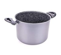 Alluflon Tradizione Italia Casserole en Aluminium, Effet Pierre, Revêtement Antiadhésif et Anti-Rayures, Compatible Lave-Vaisselle, 22 cm