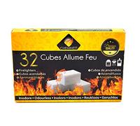 Allume-Feu Cubes Blancs à la Paraffine - Boîte de 32 Cubes - Allumage Facile pour Cheminée, Poêle à Bois, Insert et Barbecue
