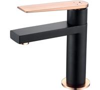 Allure mitigeur lavabo bas noir et or rose Essebagno