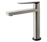 Allure mitigeur lavabo haut façon inox et noir Essebagno