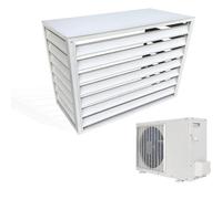 AllWeather Housse de protection en aluminium pour climatiseur central pour unités extérieures, boîtier autoportant, bouclier résistant aux intempéries pour une utilisation toute l'année
