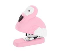 Almencla Agrafeuse En Bois à Motif Animal, Créative et Mignonne, Statuette D'animal Sculptée à La Main, Agrafeuse de Bureau pour L'école, Forme de Flamant Rose