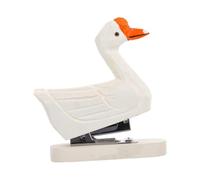 Almencla Agrafeuse En Bois à Motif Animal, Créative et Mignonne, Statuette D'animal Sculptée à La Main, Agrafeuse de Bureau pour L'école, Forme D'oie Blanche