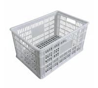 Almencla Conteneur de Rangement Rectangulaire avec Poignées Ergonomiques Boîte Empilable Ventilée en Plastique PE Caisse Solide, Panier De 10 Catties, 38 Cm De Long, 25 Cm De Large, 20 Cm De Haut