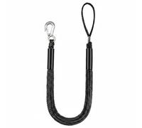 Almencla Corde d'Amarrage de Bateau Corde Ancre Lien Bungee Sangle Quai Mousqueton Polyéthylène Élastique Protège des À-Coups Connexion Simple à Taquet et, Noir, Noir