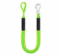 Almencla Corde d'Amarrage de Bateau Corde Ancre Lien Bungee Sangle Quai Mousqueton Polyéthylène Élastique Protège des À-Coups Connexion Simple à Taquet et, Vert, Vert
